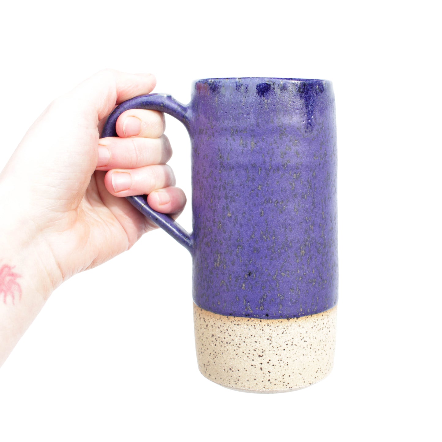 Blueberry Tall Speckled Stoneware Mug