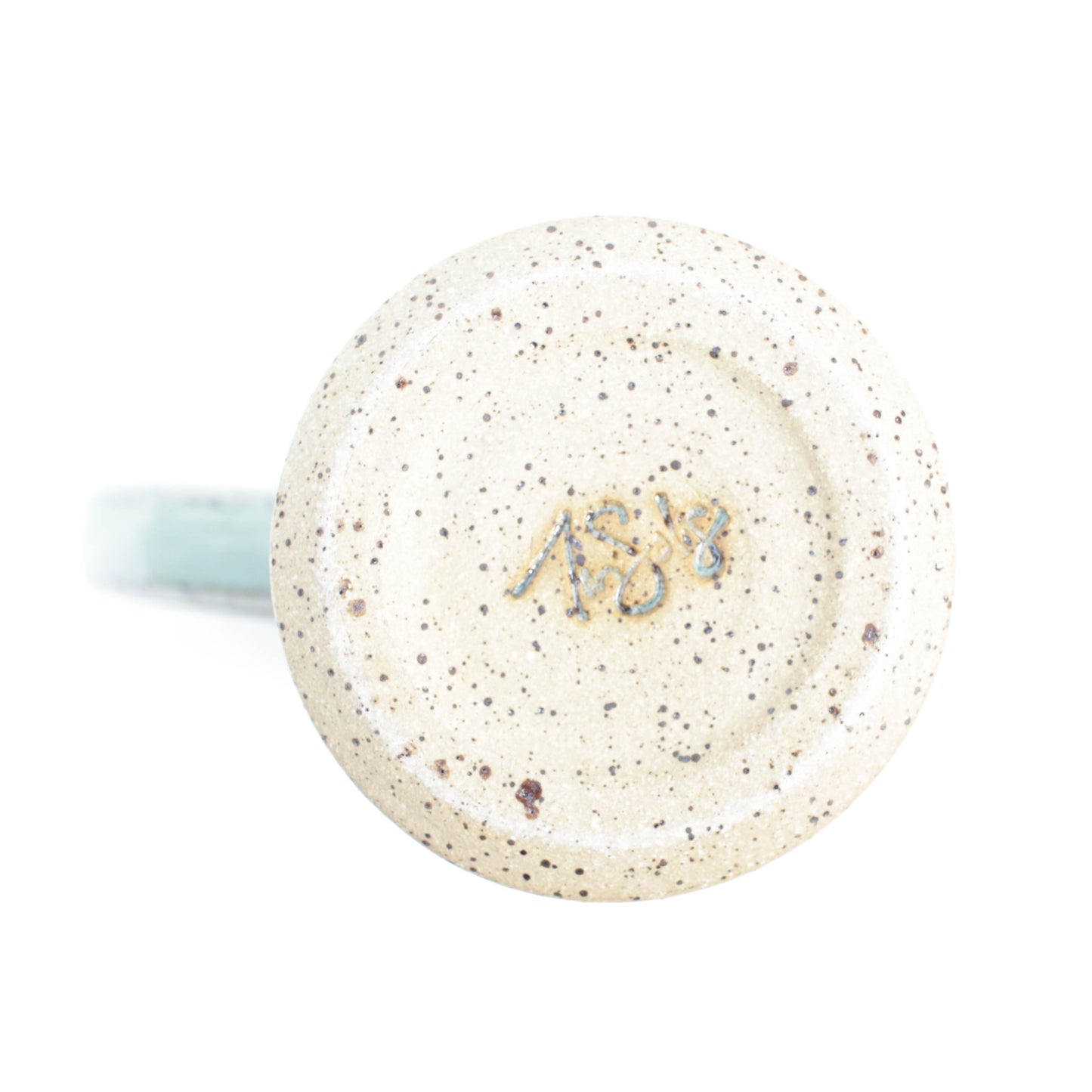 Mint Blue Tall Speckled Stoneware Mug