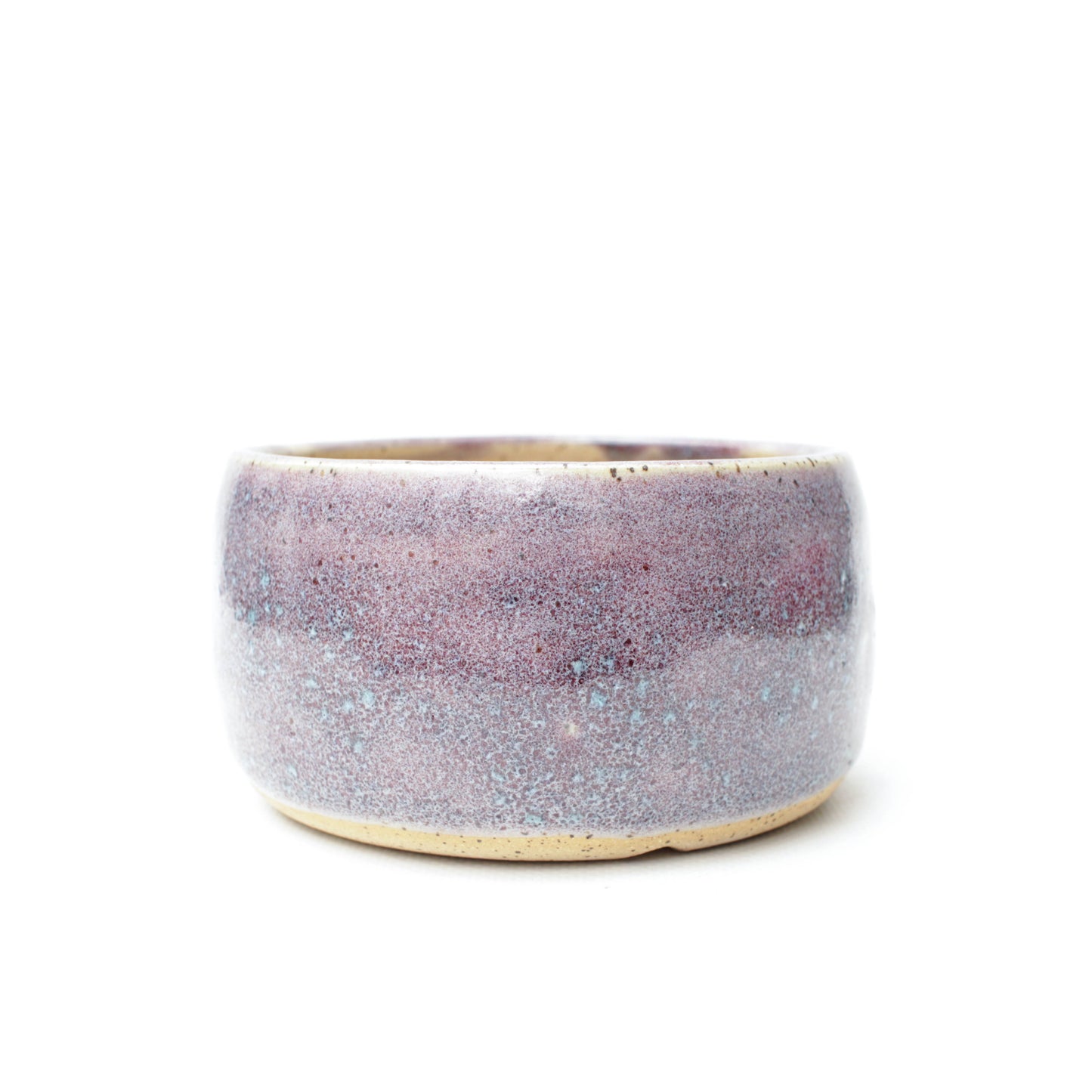 4.25" Blue & Purple Speckled Stoneware Planter Pot