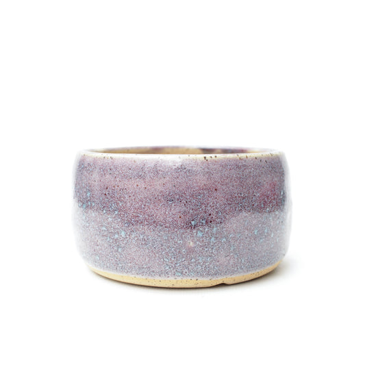 4.25" Blue & Purple Speckled Stoneware Planter Pot