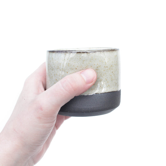 Small Black Stoneware Espresso Cortado Cups