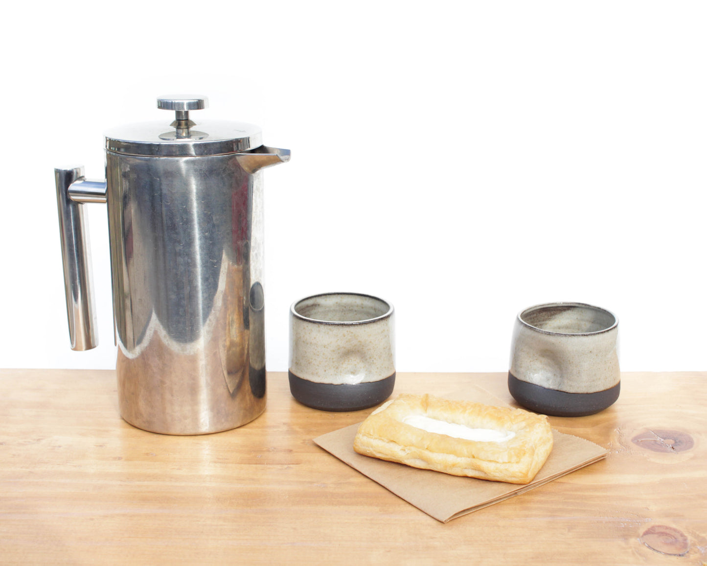 Small Black Stoneware Espresso Cortado Cups