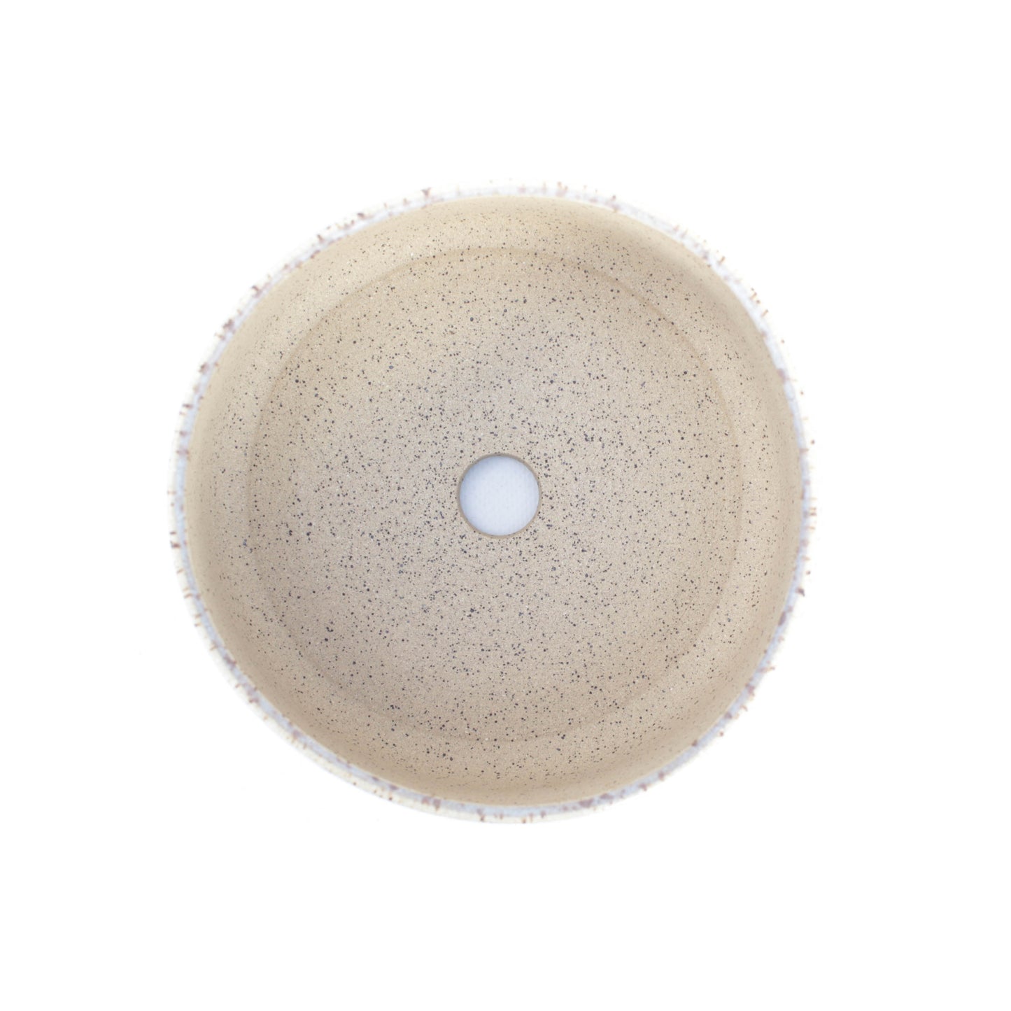 6.5" Crystal Pastel Blue Speckled Stoneware Planter Pot