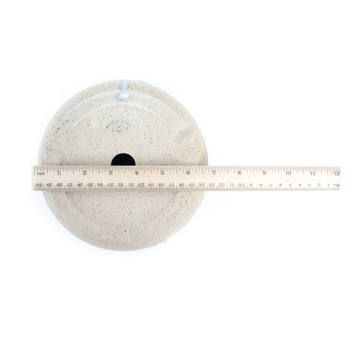 6.5" Crystal Pastel Blue Speckled Stoneware Planter Pot