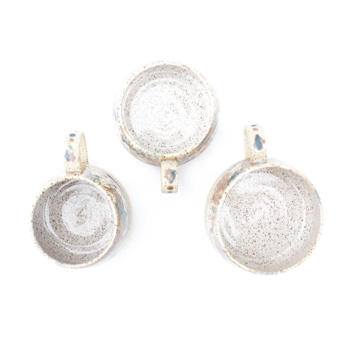 Crystalline Speckled Shallow Stoneware Mug