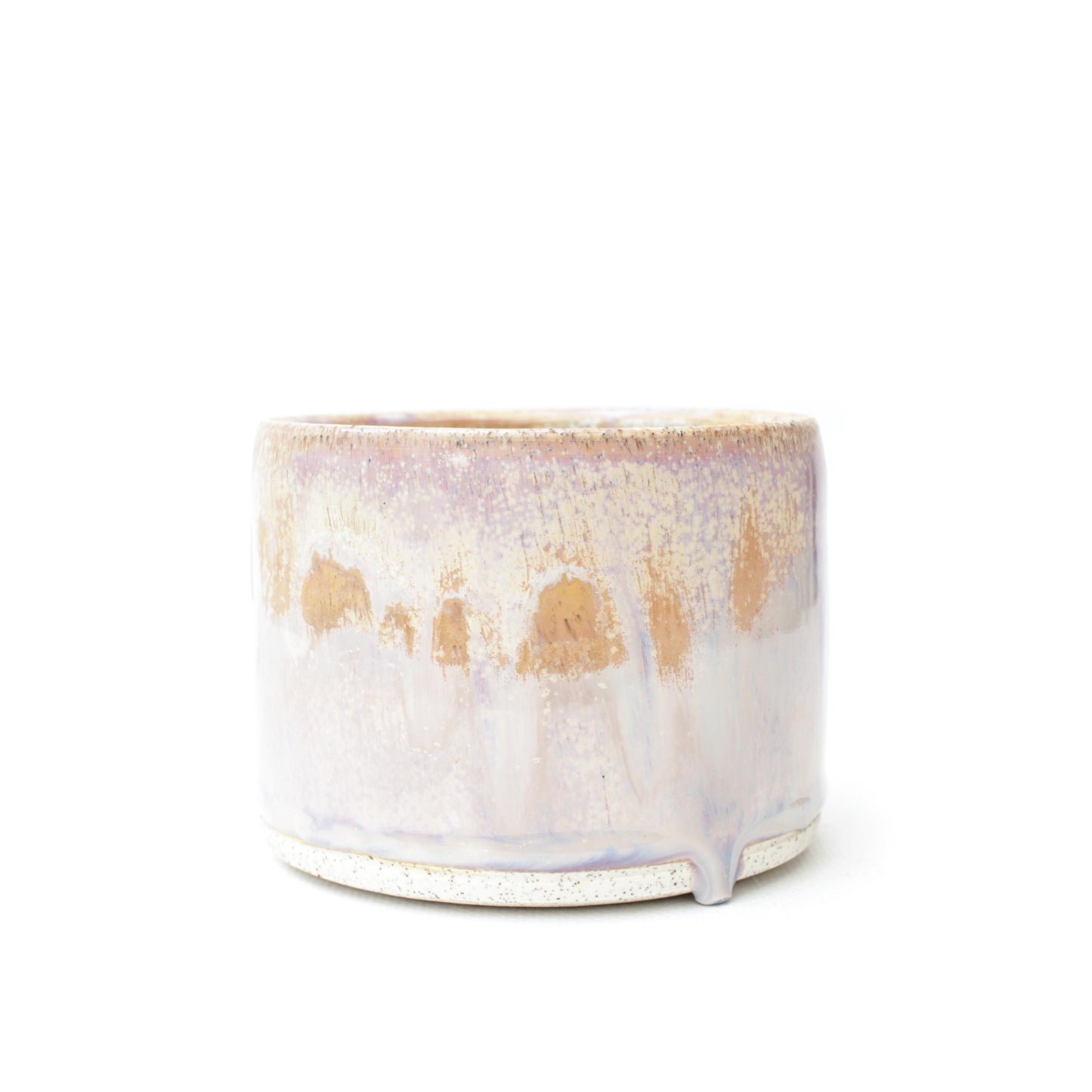 4" Pink Lilac Speckled Stoneware Planter Pot