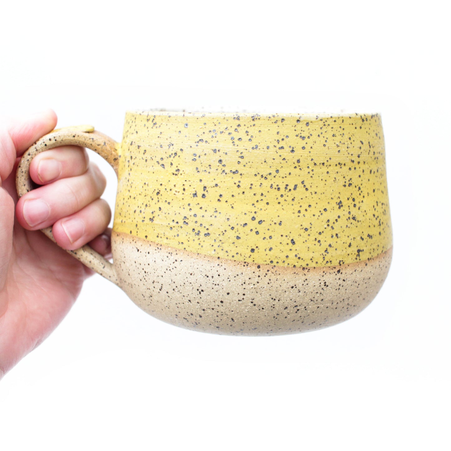 Sunflower Yellow Speckled Stoneware Mug