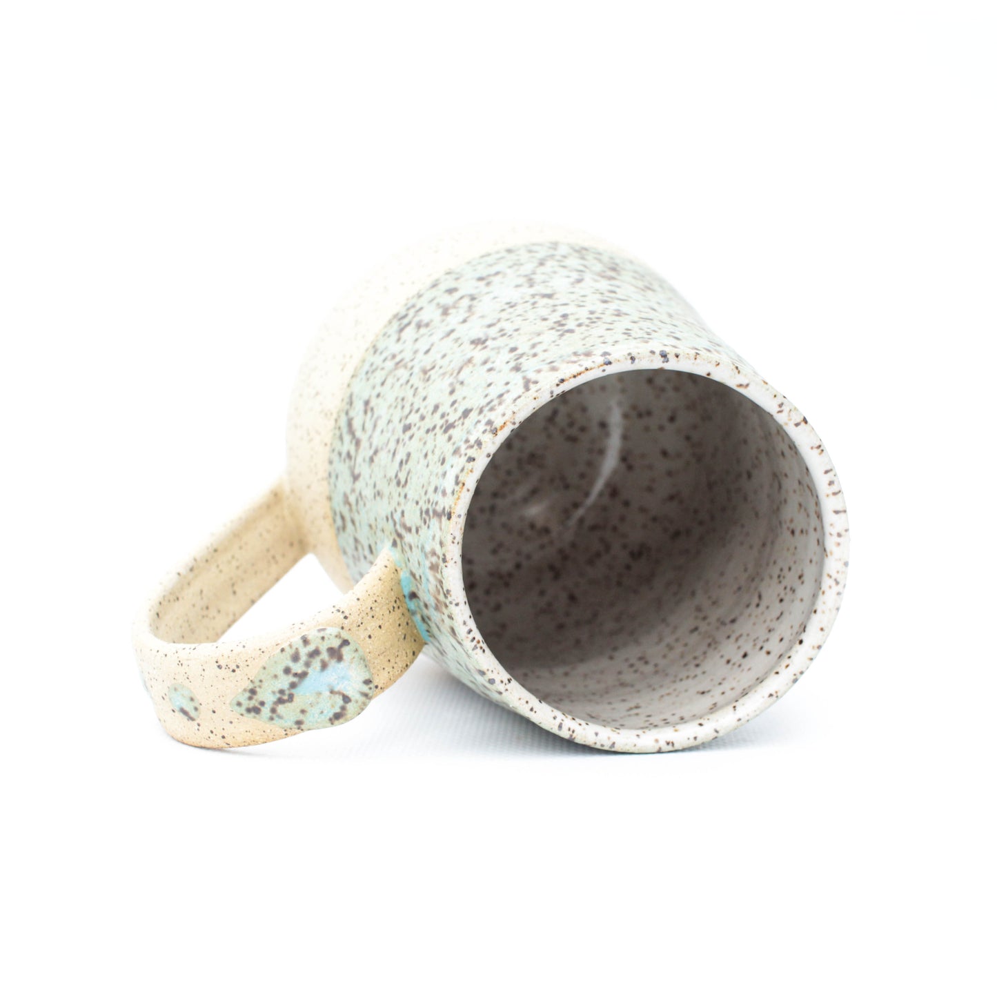 Turquoise Speckled Stoneware Mug