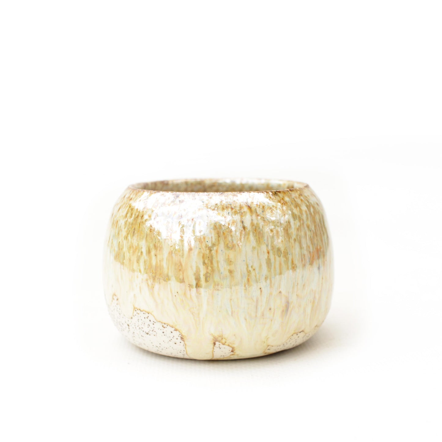 2.75" Iridescent Speckled Stoneware Planter Pot