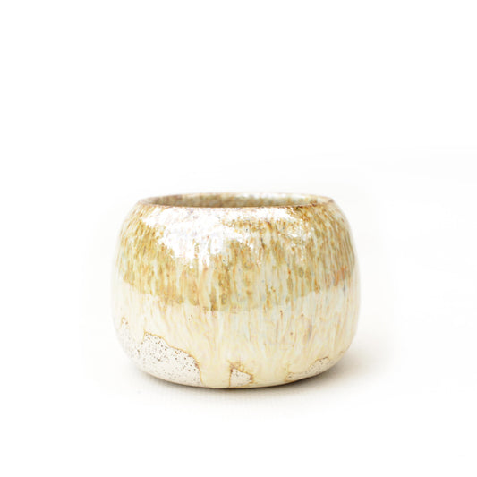 2.75" Iridescent Speckled Stoneware Planter Pot