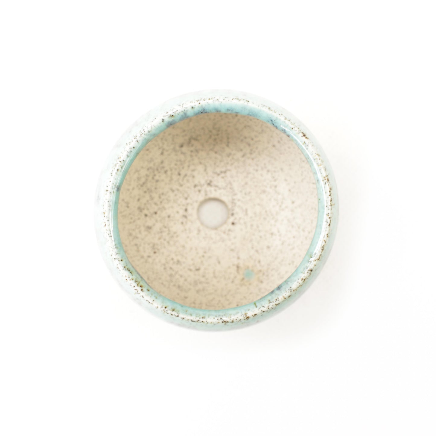 2.75" Blue Raspberry Speckled Stoneware Planter Pot