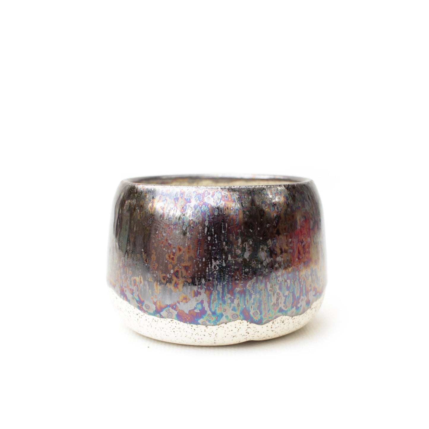 3" Iridescent Speckled Stoneware Planter Pot