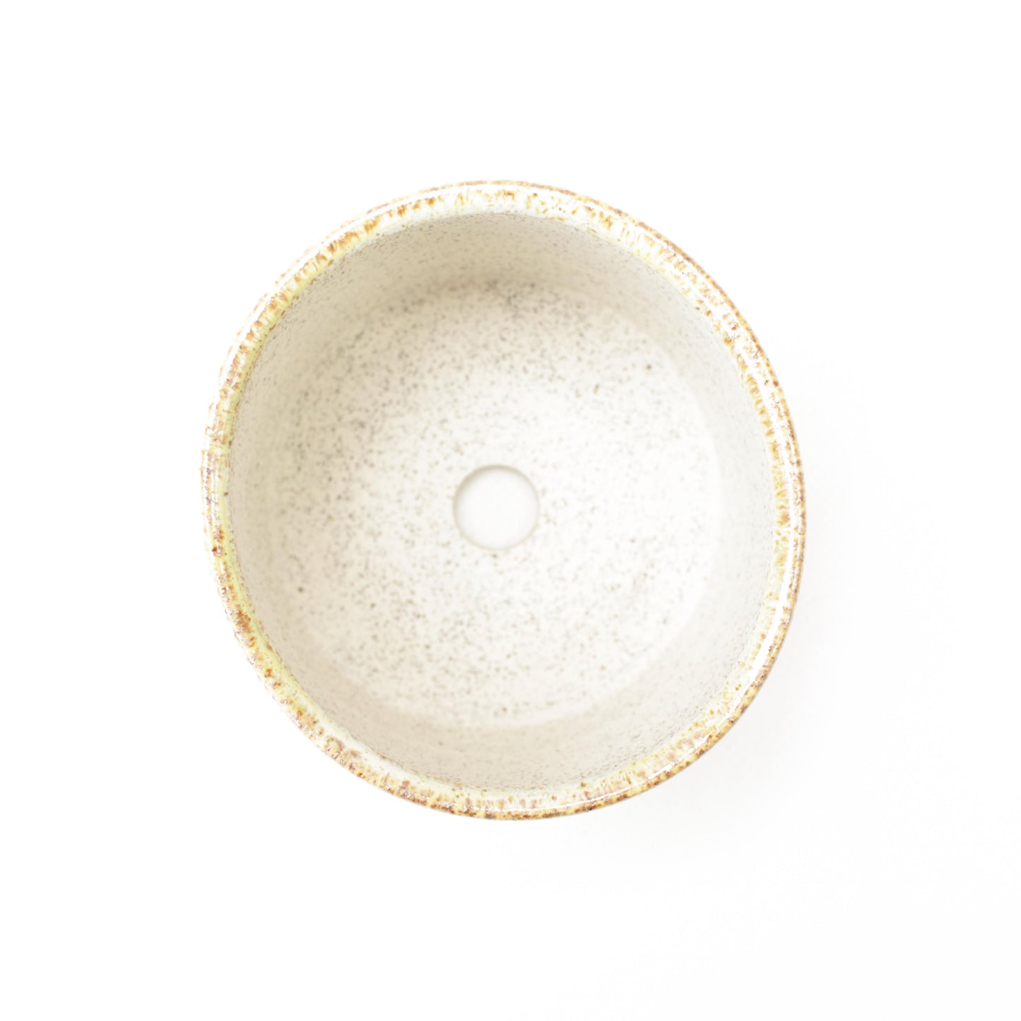 3.75" Golden Iridescent Speckled Stoneware Planter Pot