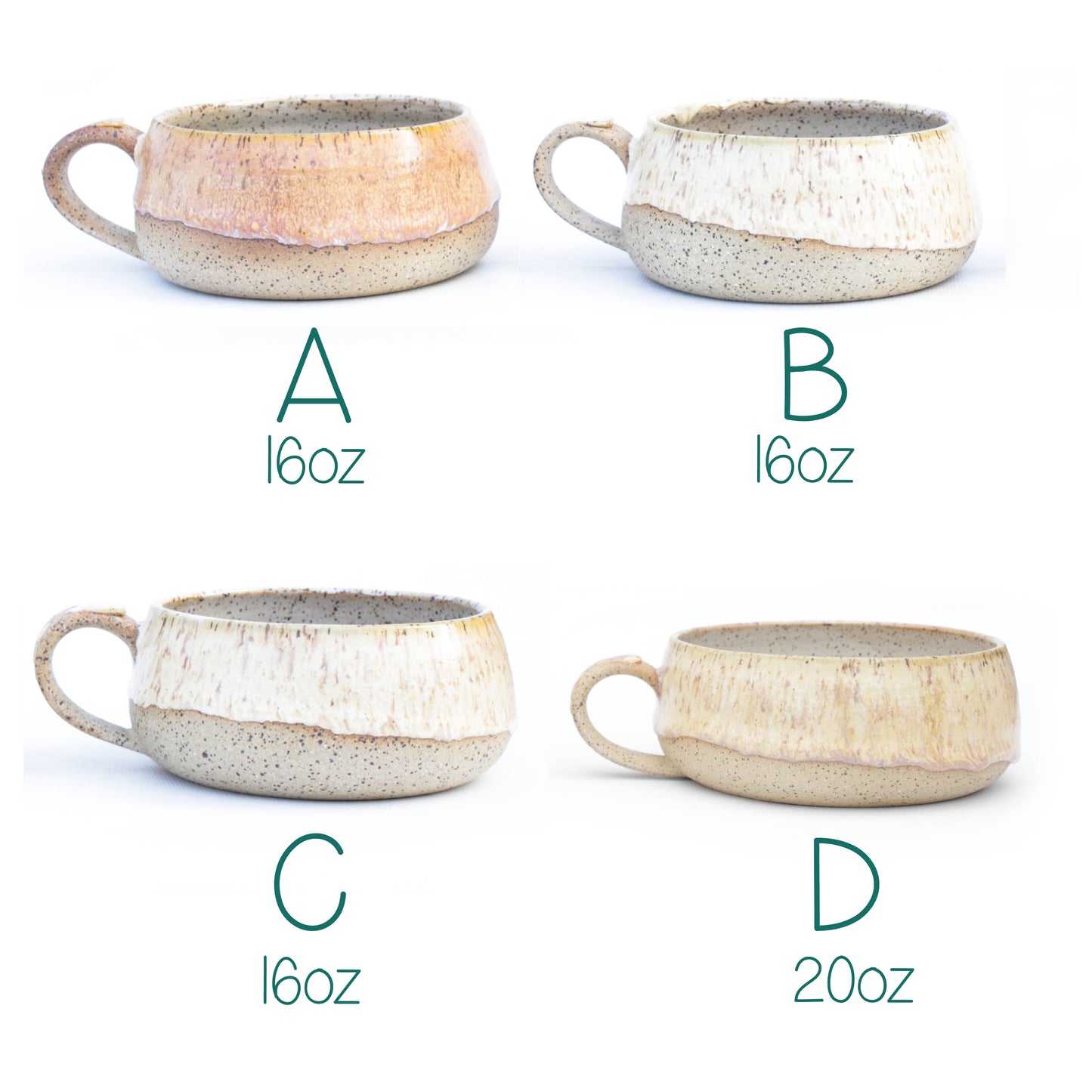 Toasted Cream Speckled Stoneware Latte Mug