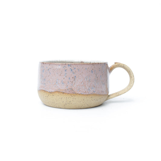 Purple Aster Oversized Speckled Stoneware Mug/Bowl