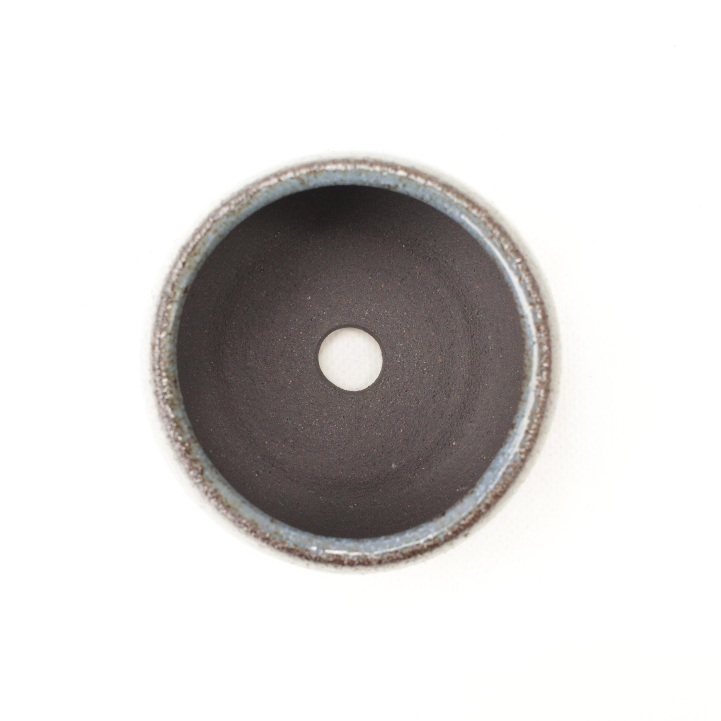 3.75" Blue Black Stoneware Planter Pot