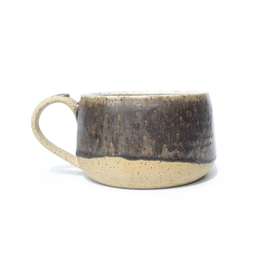 Ash Brown Oversized Speckled Stoneware Mug/Bowl