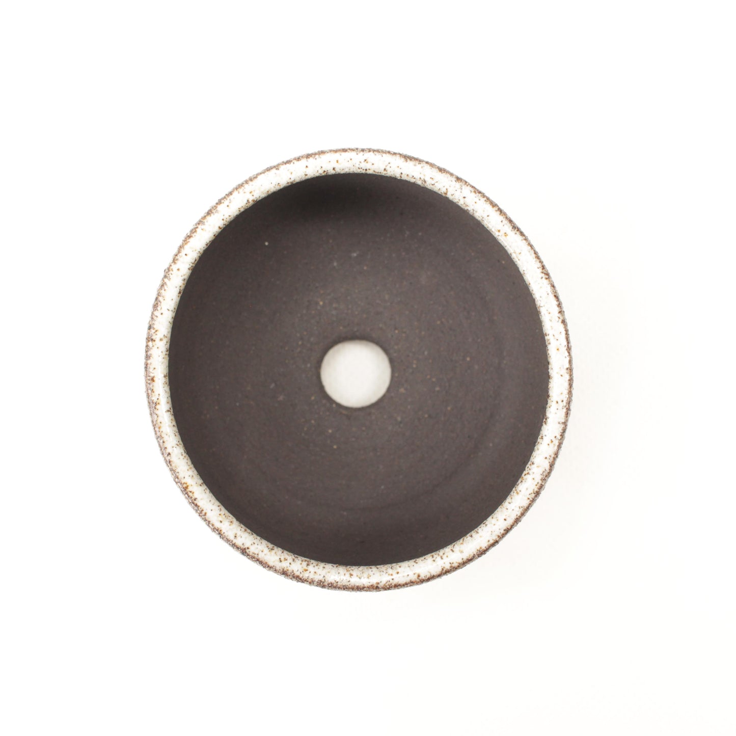 3.5" Cookies & Cream Black Stoneware Planter Pot