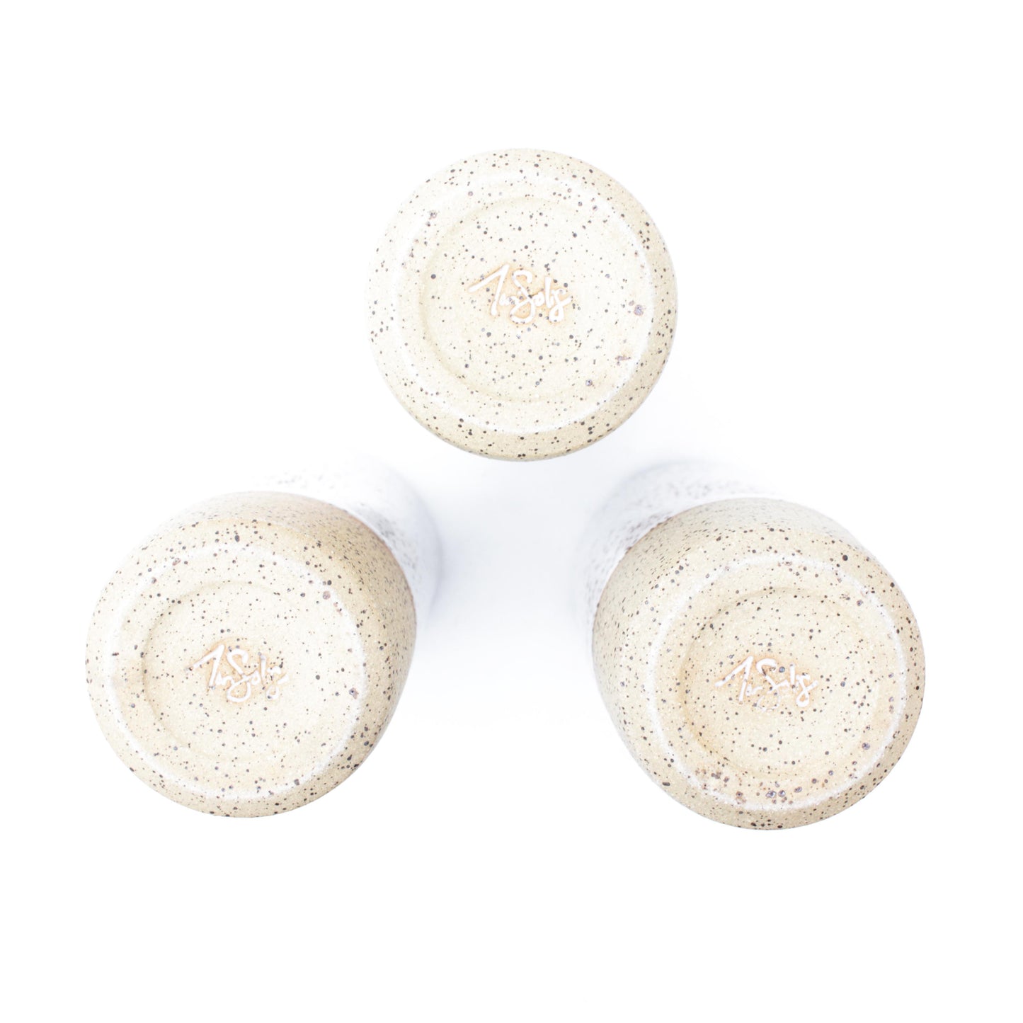 Vanilla Bean Speckled Stoneware Travel Mug