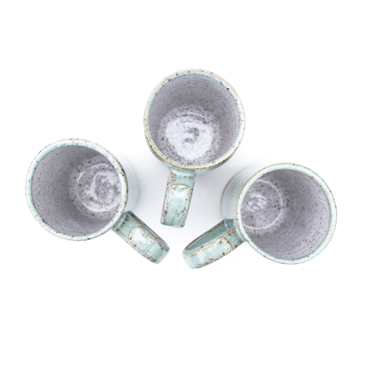 Mint Blue Tall Speckled Stoneware Mug
