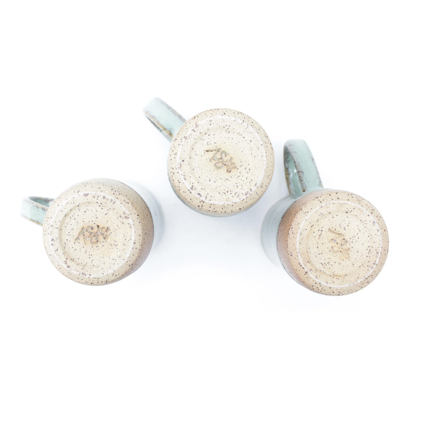 Mint Blue Tall Speckled Stoneware Mug