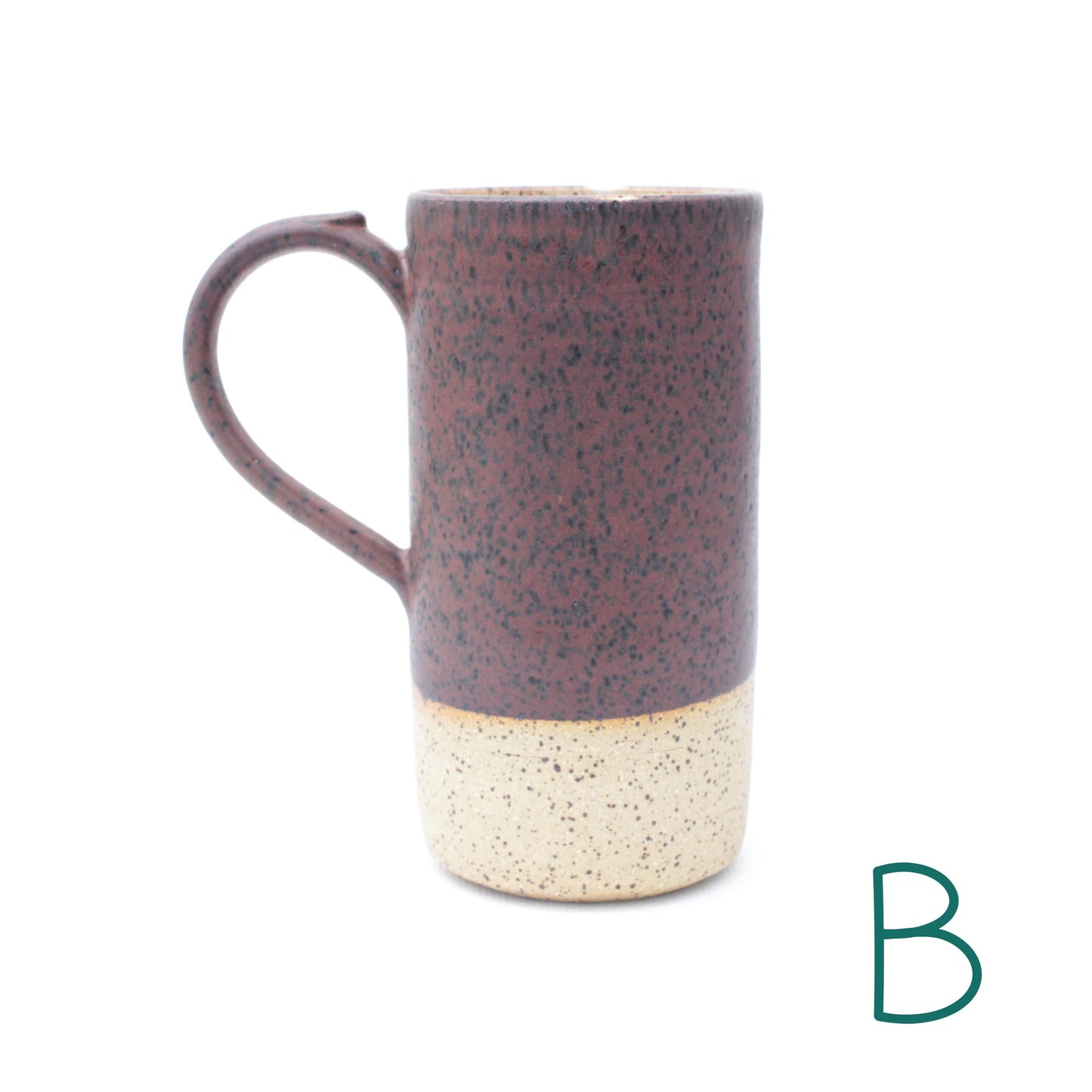 Rust Red Tall Speckled Stoneware Mug