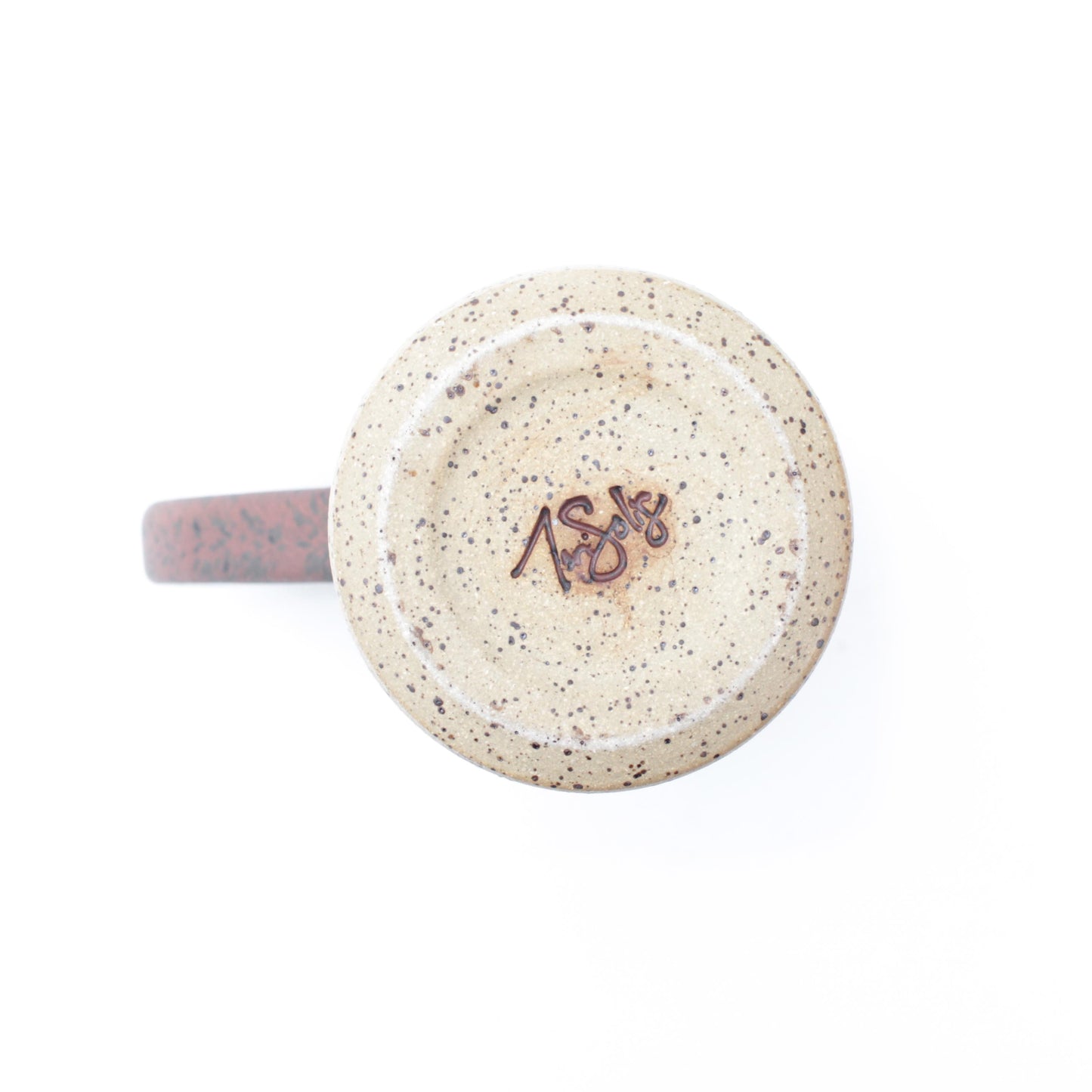 Rust Red Tall Speckled Stoneware Mug