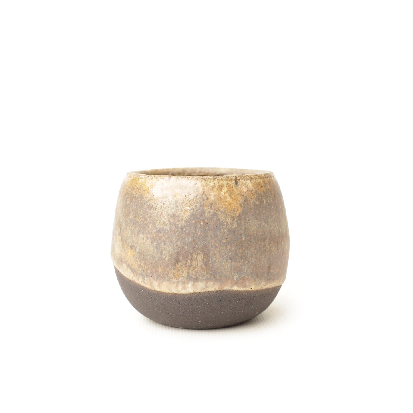 2.75" Pastel Black Stoneware Planter Pot