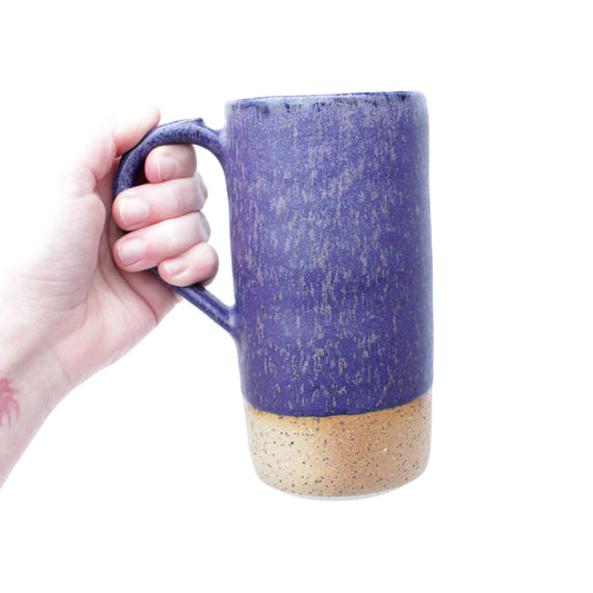 Blueberry Tall Speckled Stoneware Mug