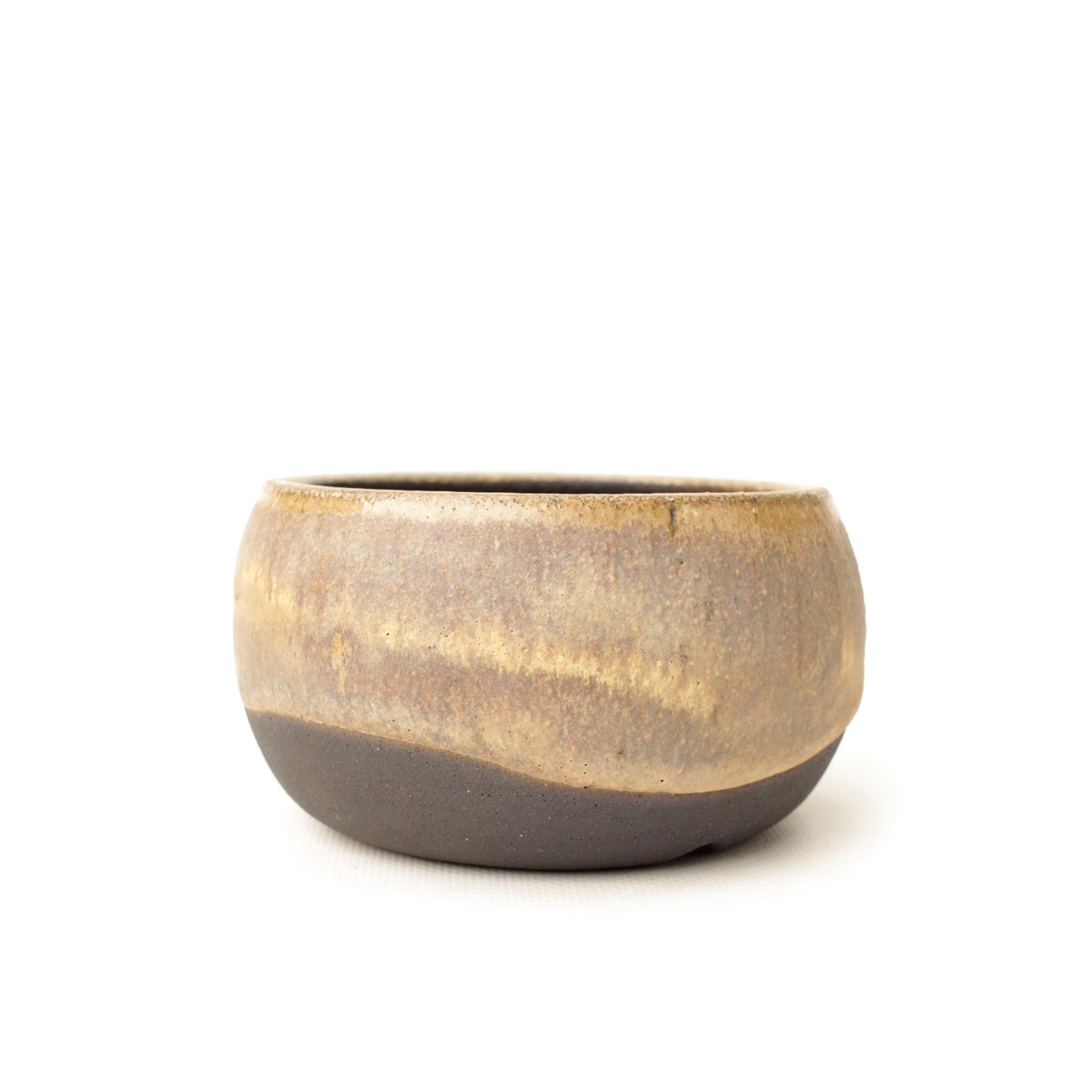 4.5" Pastel Black Stoneware Planter Pot