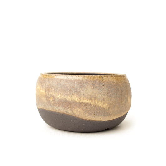 4.5" Pastel Black Stoneware Planter Pot