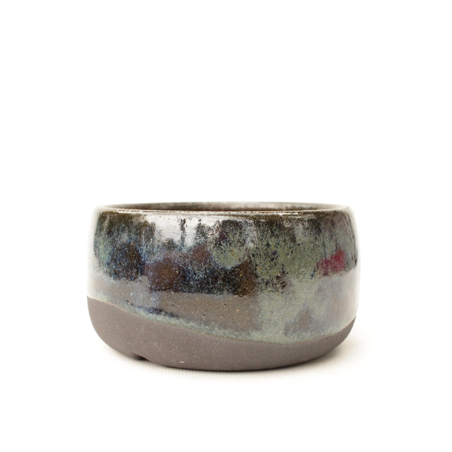4.5" Black Stoneware Planter Pot