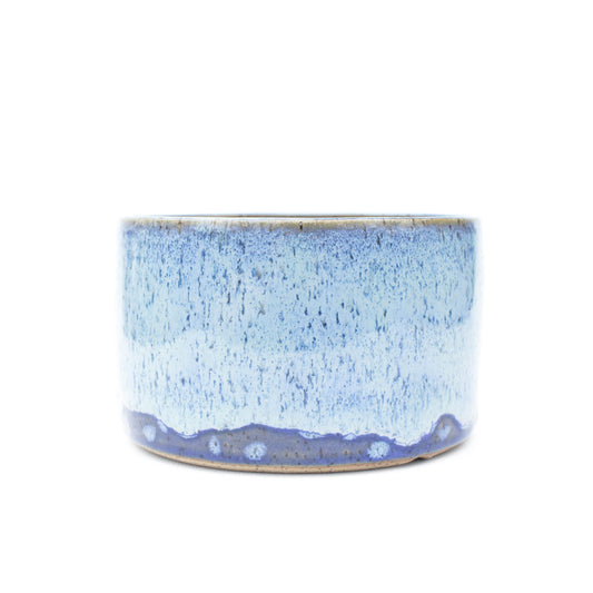 Periwinkle Blue Speckled Stoneware Planter Pot 5.5"