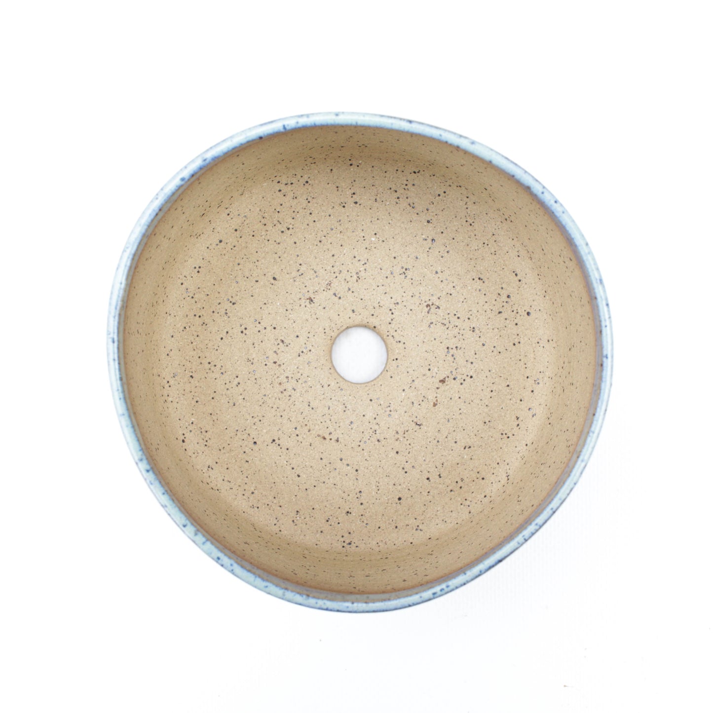 Periwinkle Blue Speckled Stoneware Planter Pot 5.5"