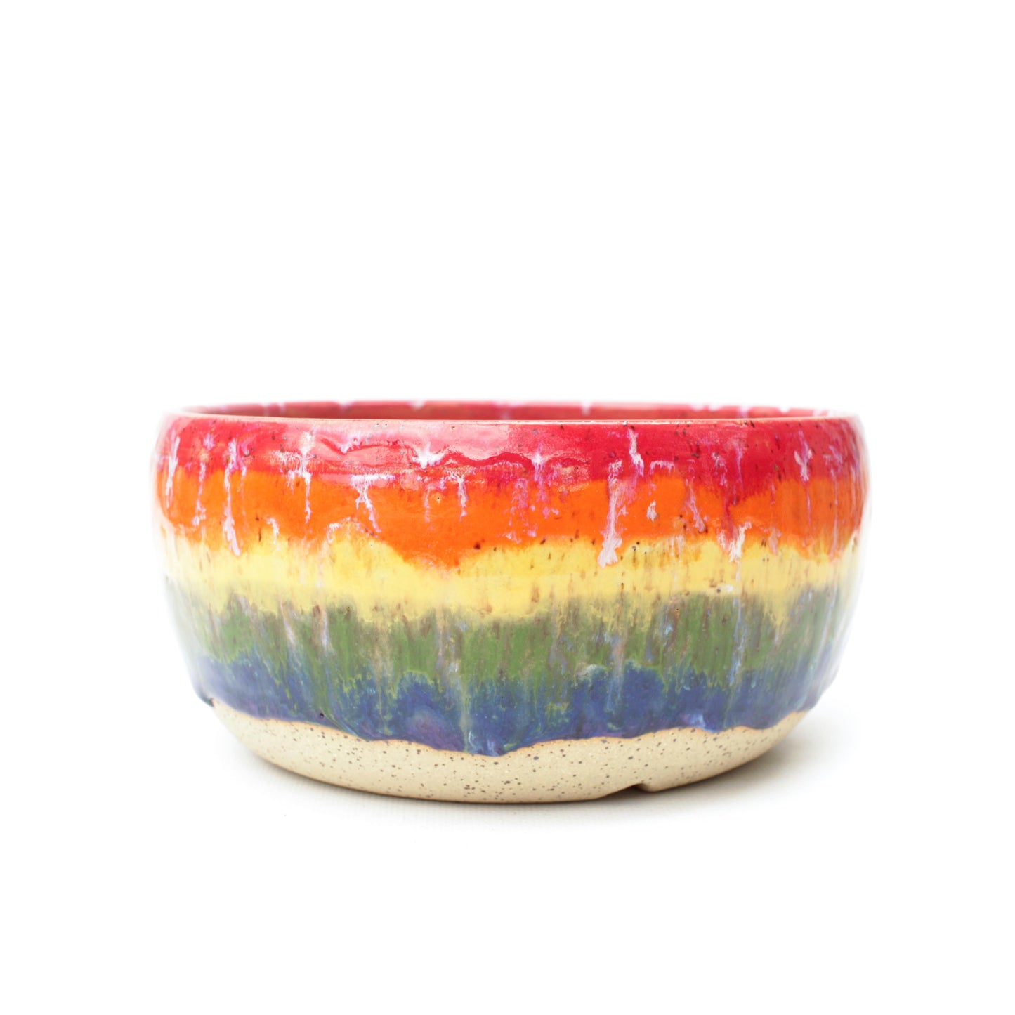 7" Rainbow Speckled Stoneware Planter Pot