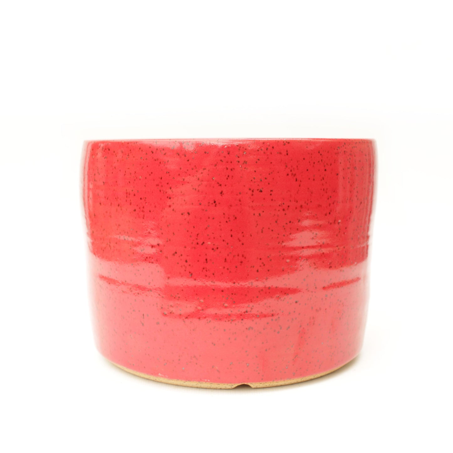 7.25" Red Speckled Stoneware Planter Pot