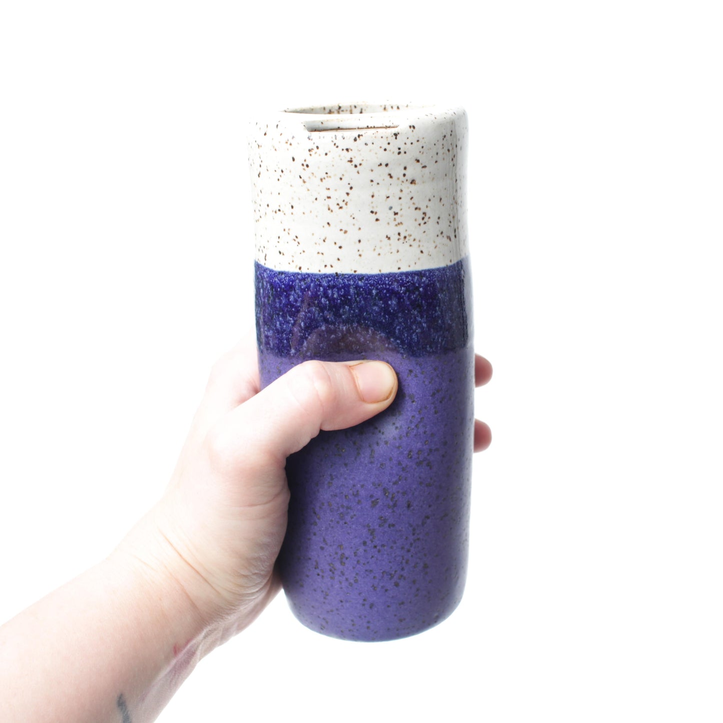 Ceramic Travel Mugs Skinny Speckled Stoneware Thumb Tumbler