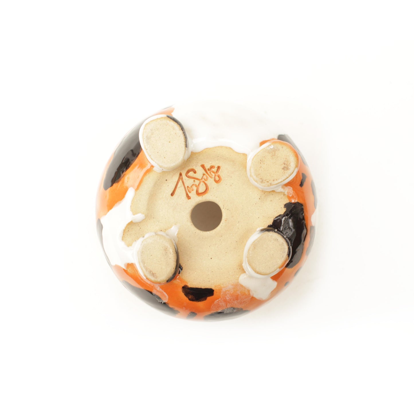 Calico Cat Sculpture Planter Pot