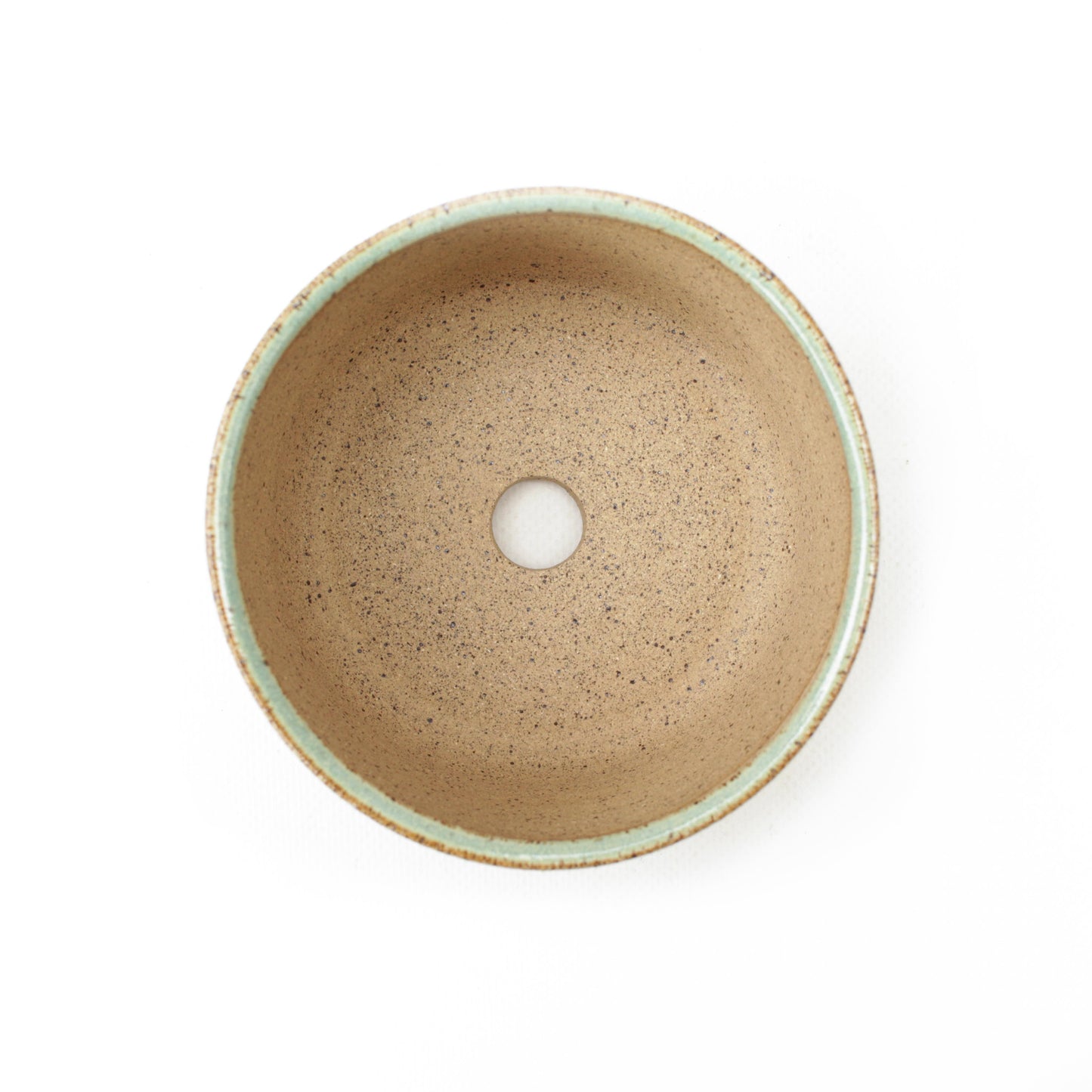 4.5" Turquoise Speckled Stoneware Planter Pot