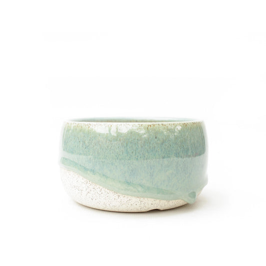 4" Mint Speckled Stoneware Planter Pot