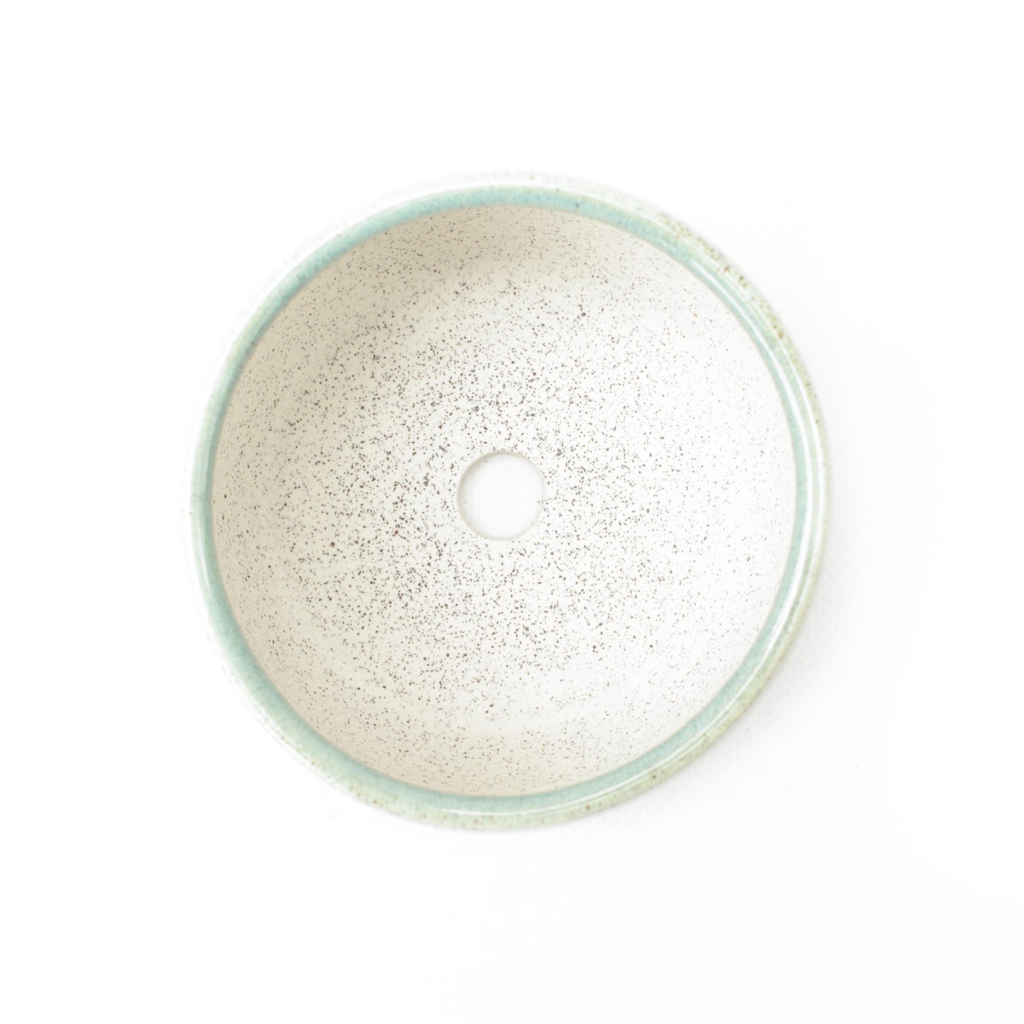 4" Mint Speckled Stoneware Planter Pot
