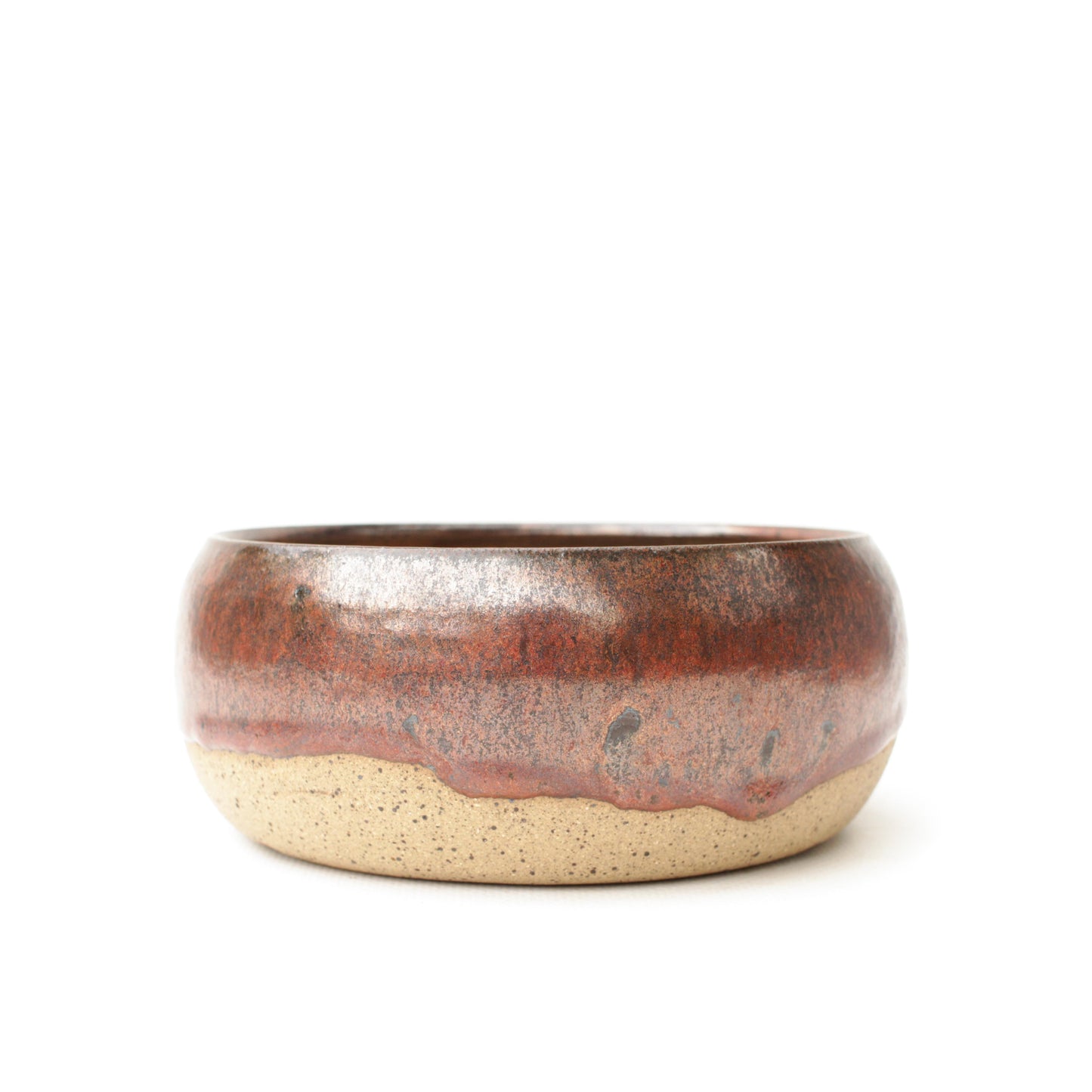 6" Lava Speckled Stoneware Bonsai Pot