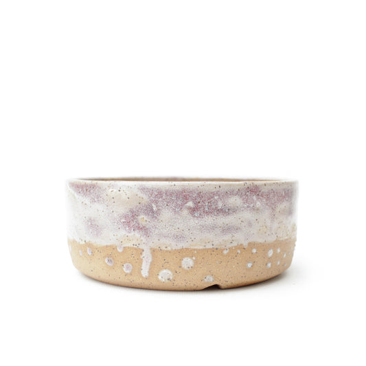 6" Lilac Speckled Stoneware Planter Pot