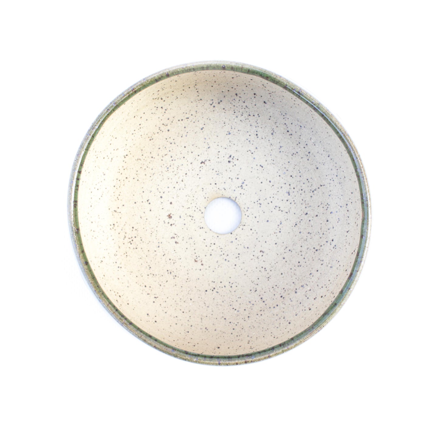 Green Speckled Stoneware Planter Pot 5.25"