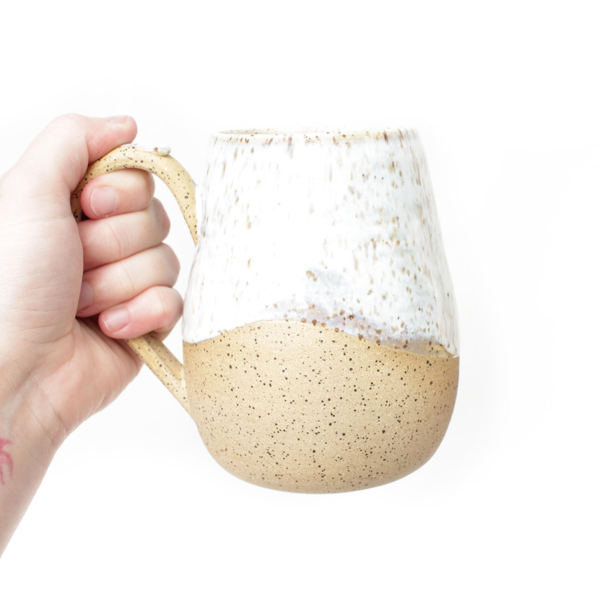 Opal White Speckled Stoneware Mug