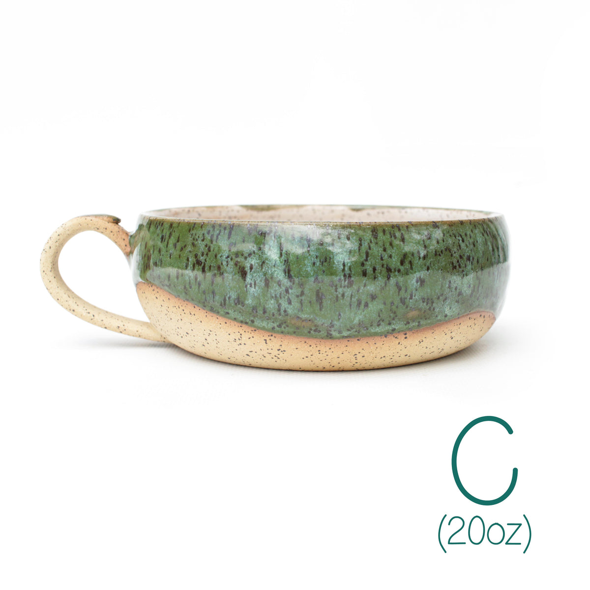 Forest Green Speckled Stoneware Mug