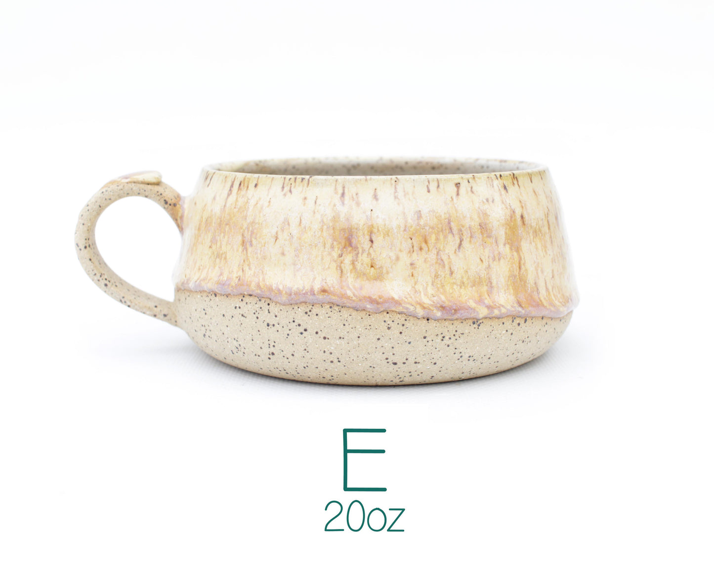 Toasted Cream Speckled Stoneware Latte Mug