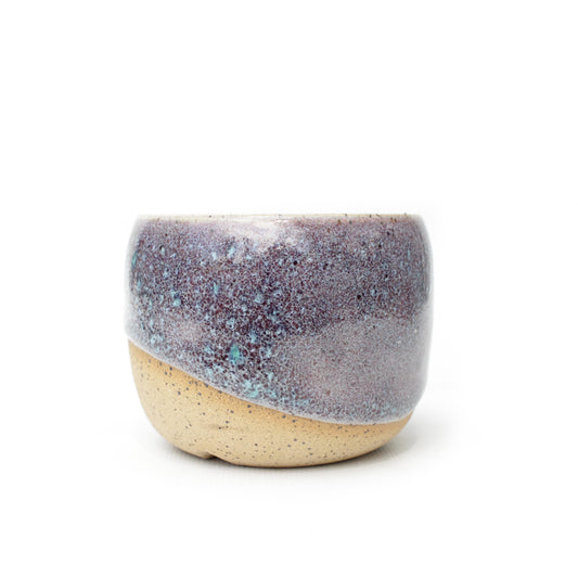 3.25" Lilac Speckled Stoneware Planter Pot