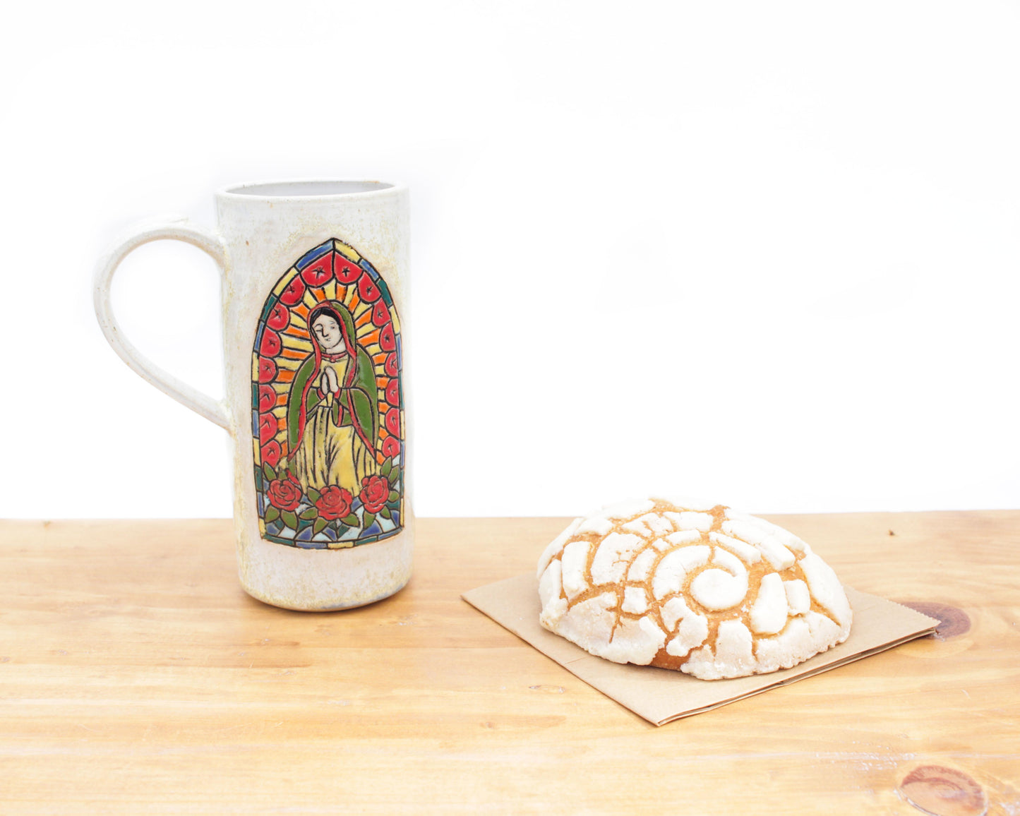 Virgen de Guadalupe Stoneware Mug with Handle