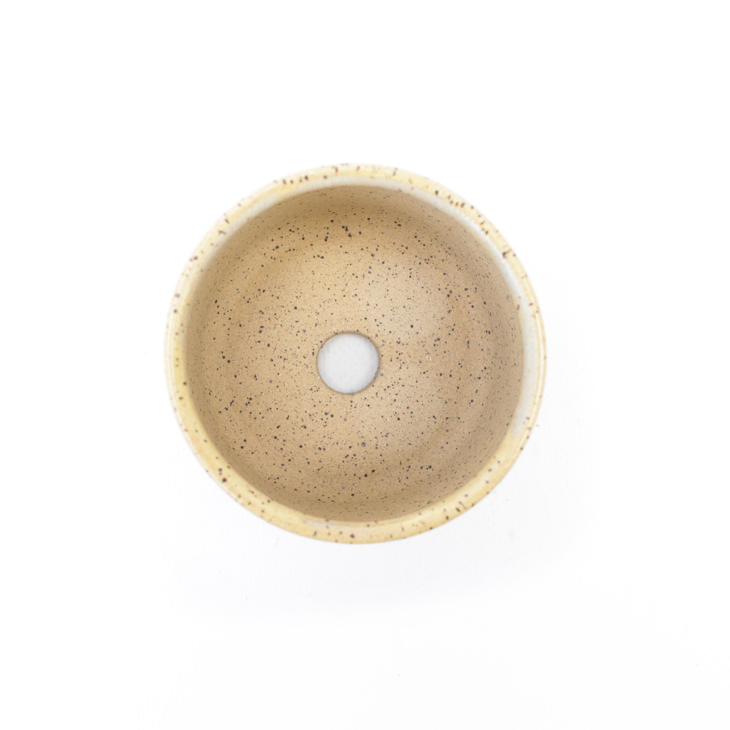 3.25" Buff Speckled Stoneware Planter Pot